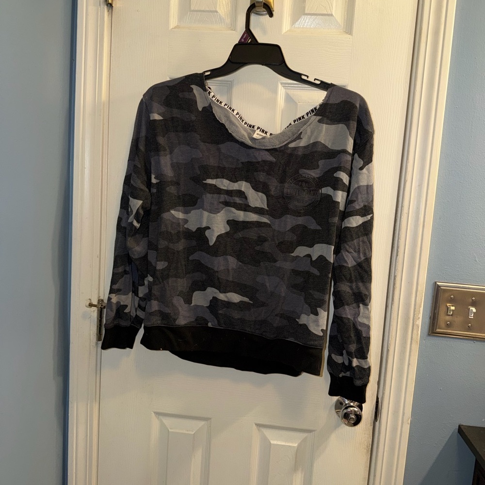 Victoria's Secret PINK Gray and Black Top